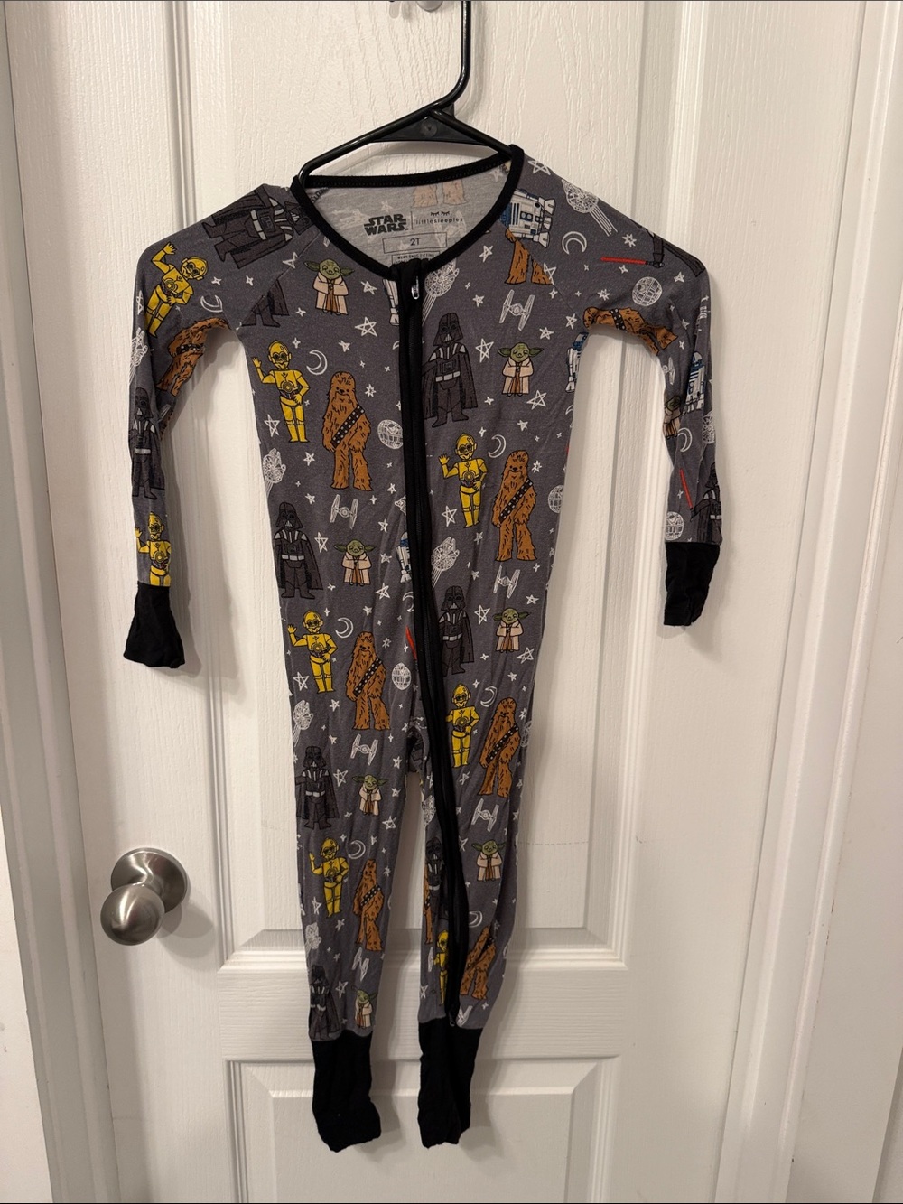 Little Sleepies Star Wars Kids Gray Zippy Pajamas